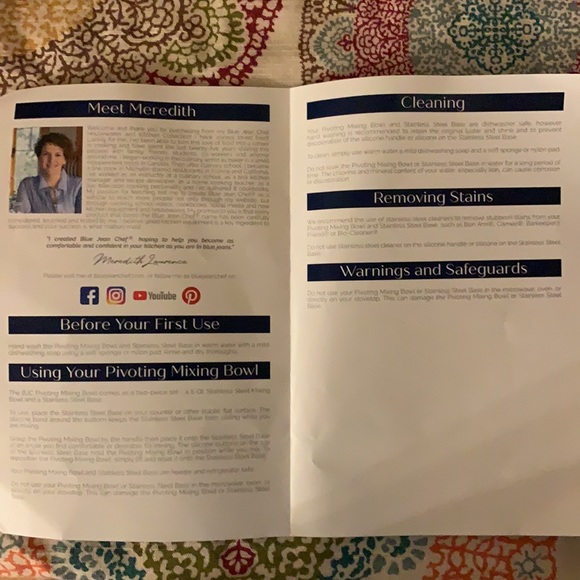 Blue Jean Chef 5qt Stainless Steel Pivoting mixing bowl. - Picture 13 of 14